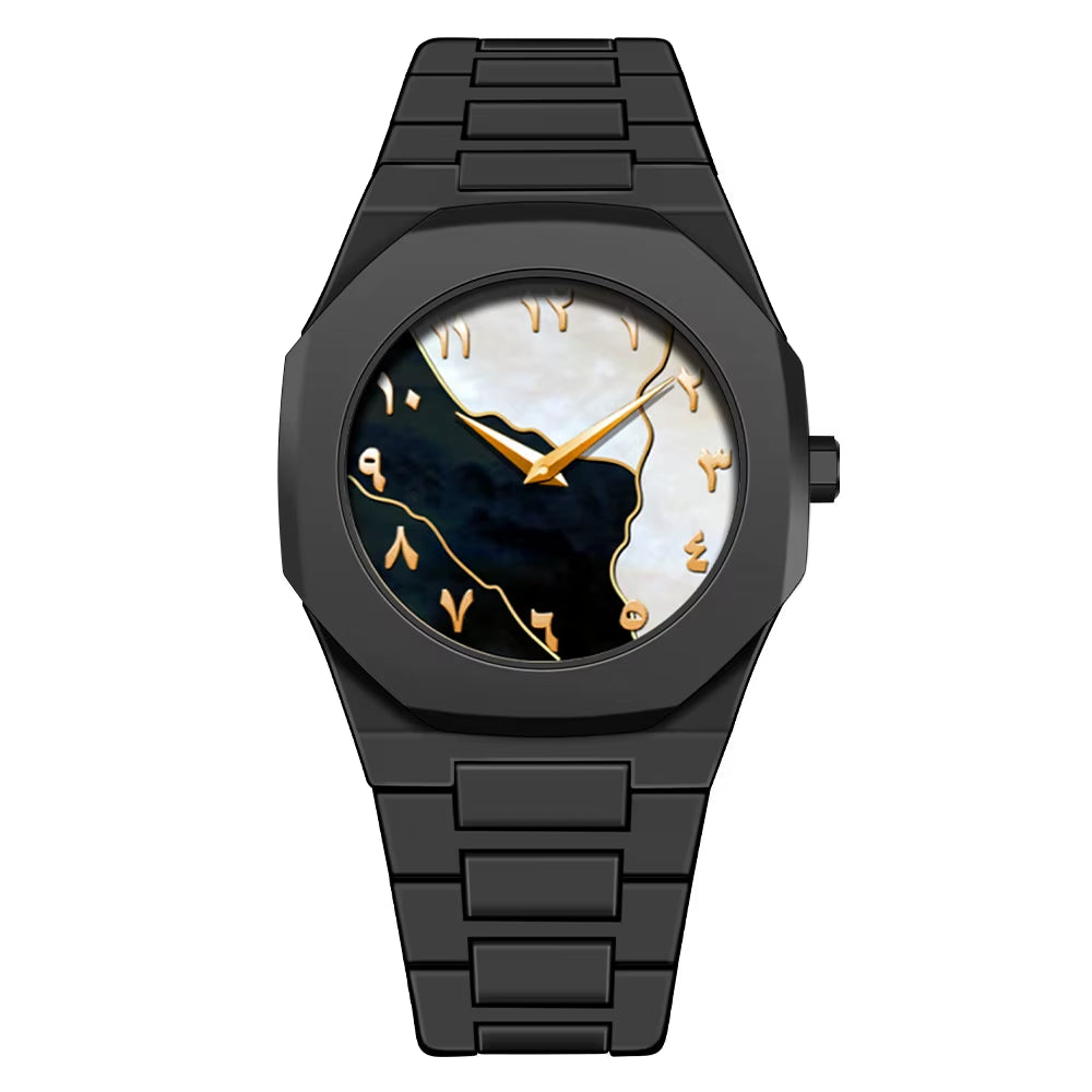 Middle East Arabic Numerals Men Watches Luxury Brand Simple Design Quartz Fashion Creative Wristwatch ساعات هدايا رجالية